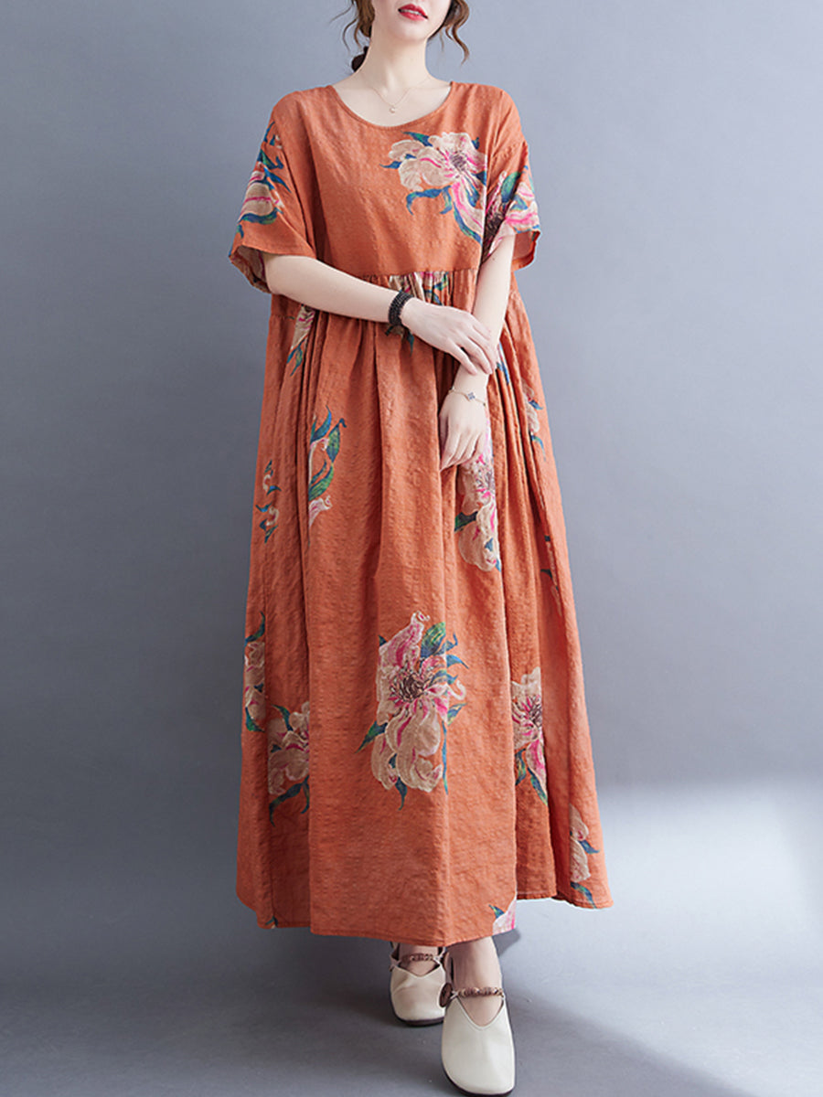 Floral Plus Size Casual Dress