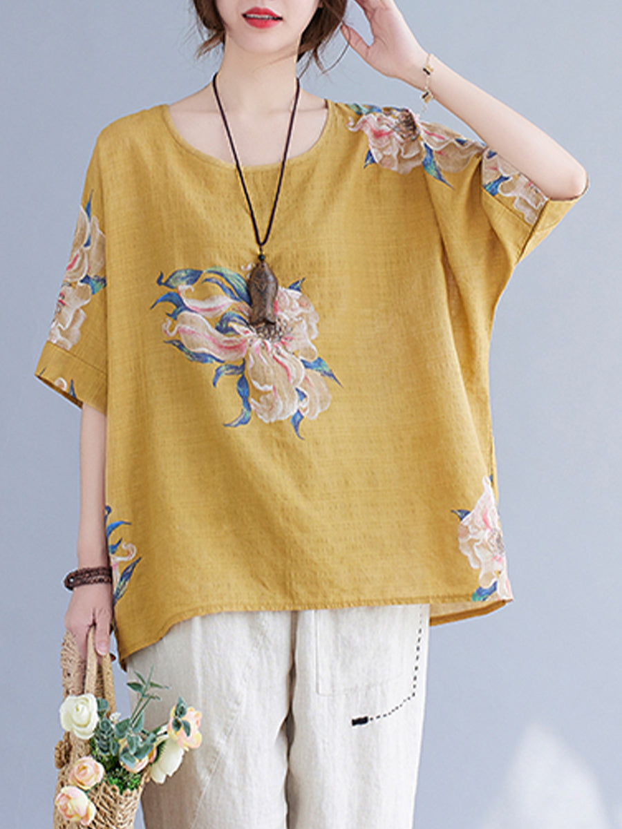 Art printed oversized shirt