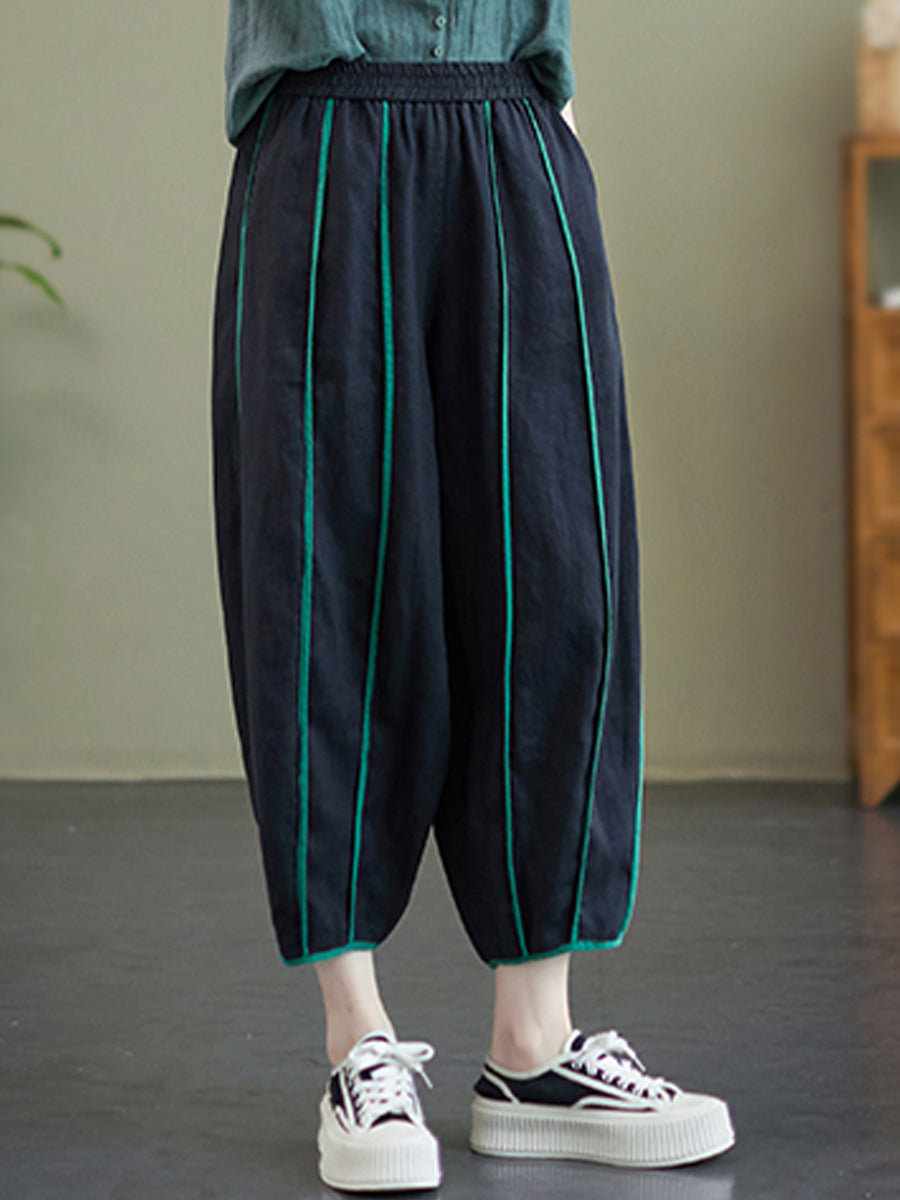 Colored casual radish cropped pants