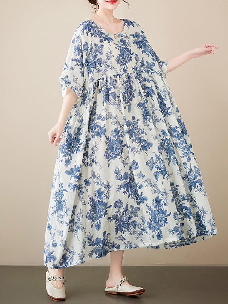 Floral Plus Size Casual Dress