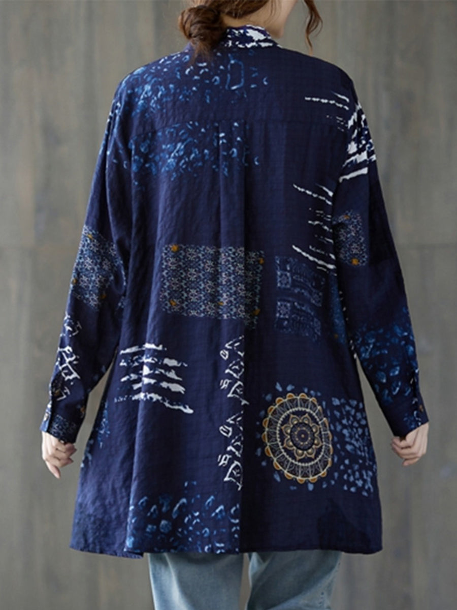 Ethnic style printed large top