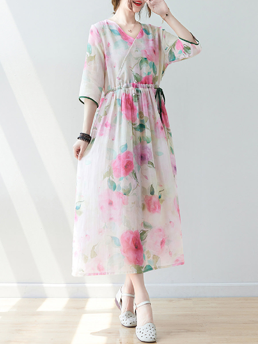 Floral Holiday Casual Dress