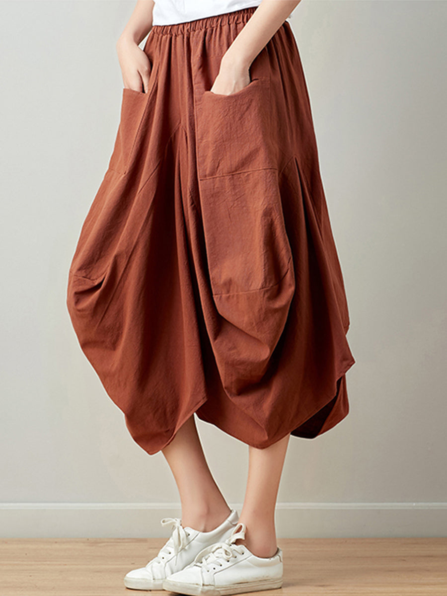 Oversized Slim Lantern Skirt