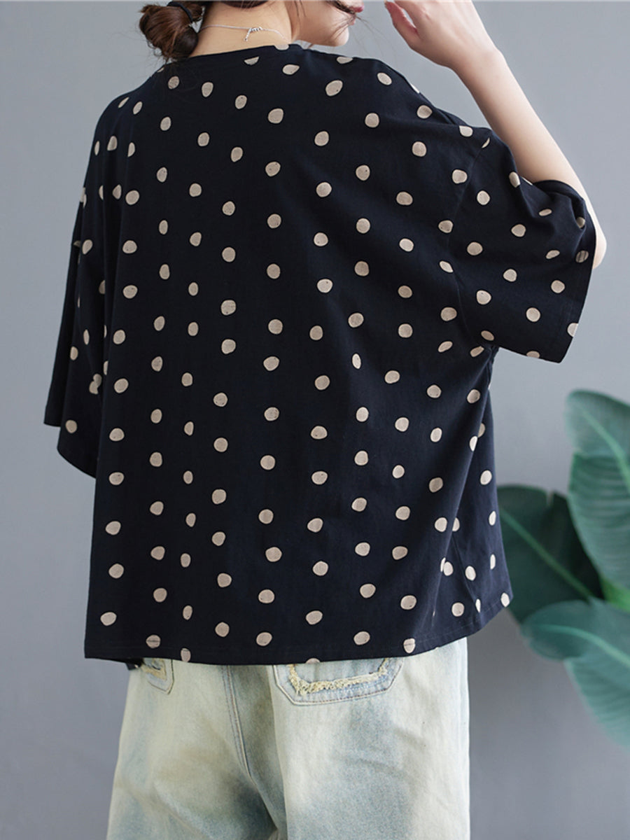 Polka dot oversized shirt