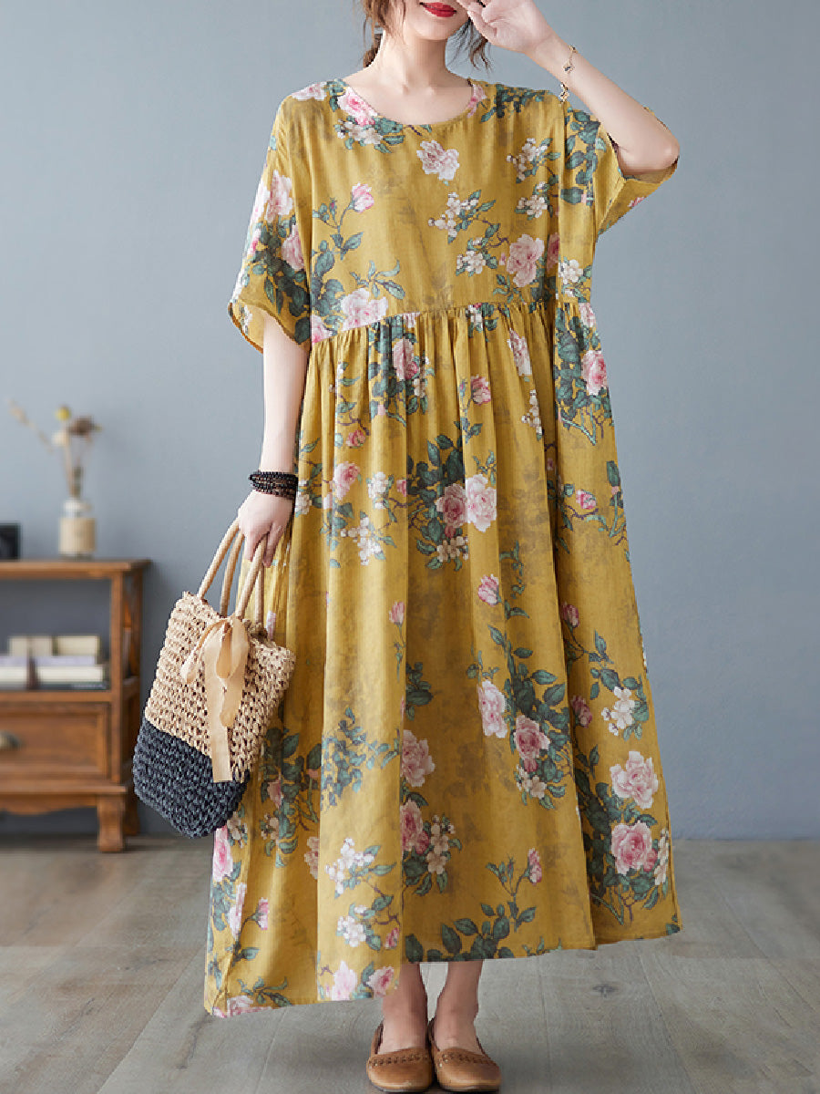 Floral Plus Size Casual Dress