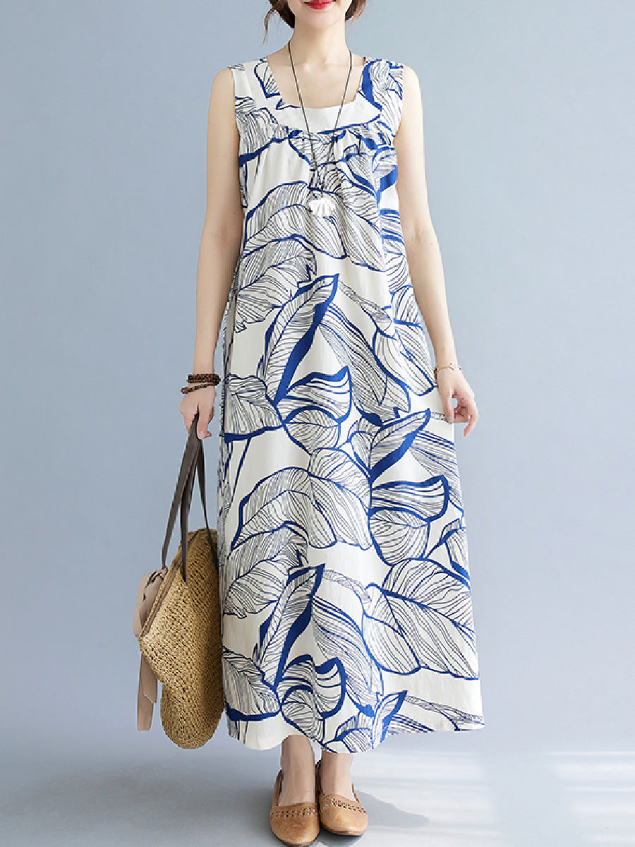 Leaf Casual Print Dress