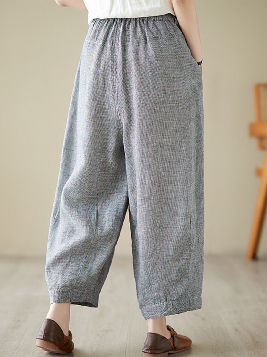 Retro Cotton Hemp Radish Casual Pants