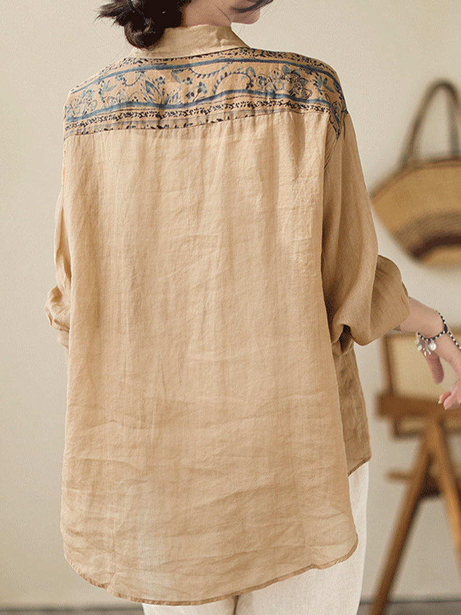 Ethnic style minimalist top