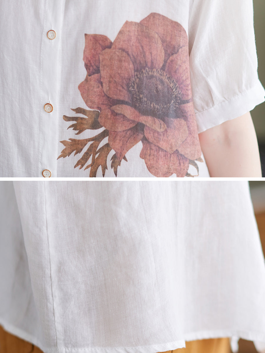 Flower printed shirt