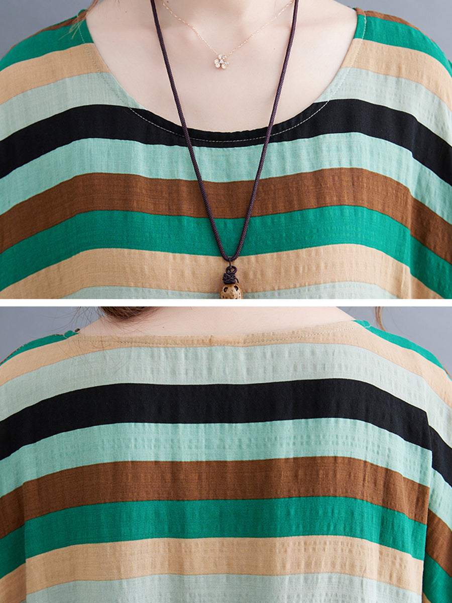 Round neck striped Dress