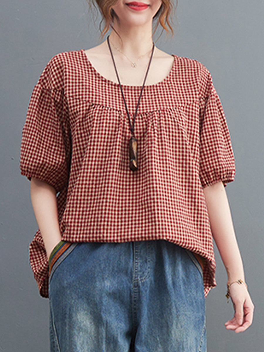 Small plaid oversized shirt