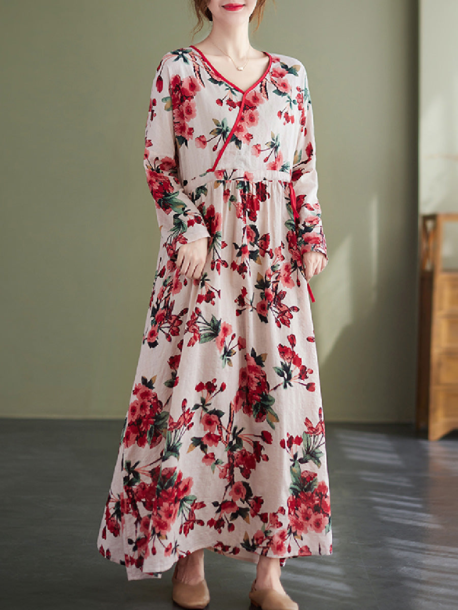 Floral Casual Long Sleeve Dress