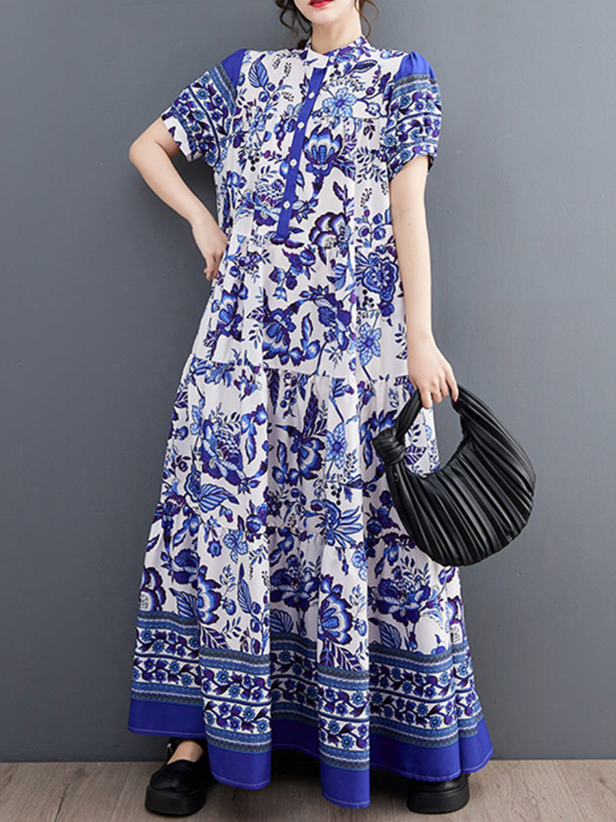 Ethnic Print Casual Loose Dress