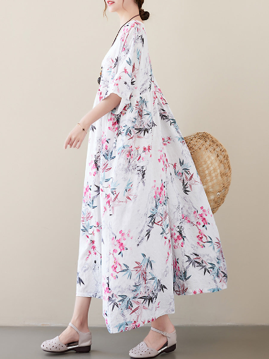 Floral Casual Plus Size Dress