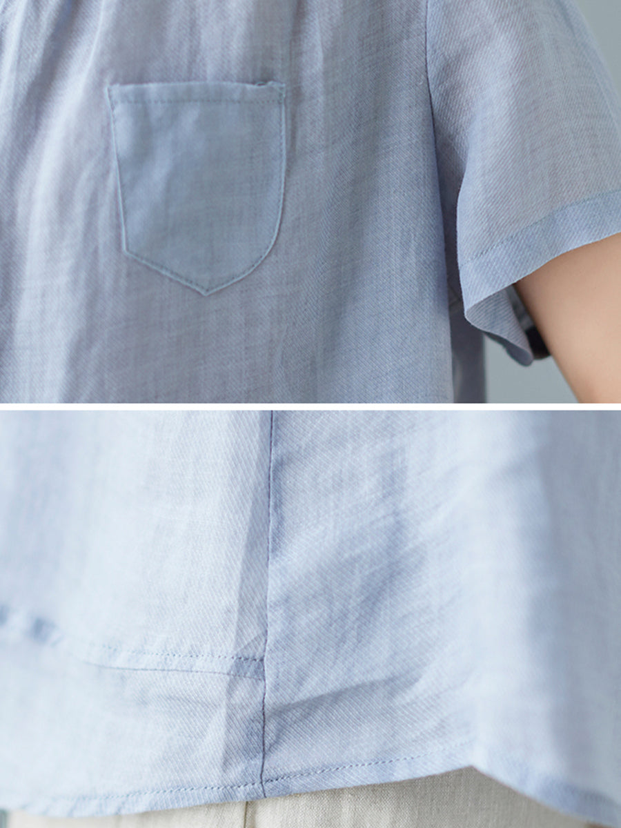 Small button single pocket shirt