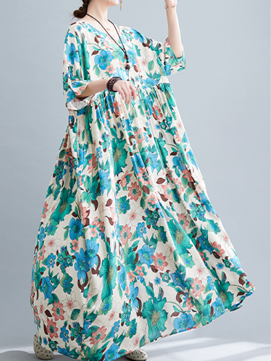 Floral Plus Size Casual Dress