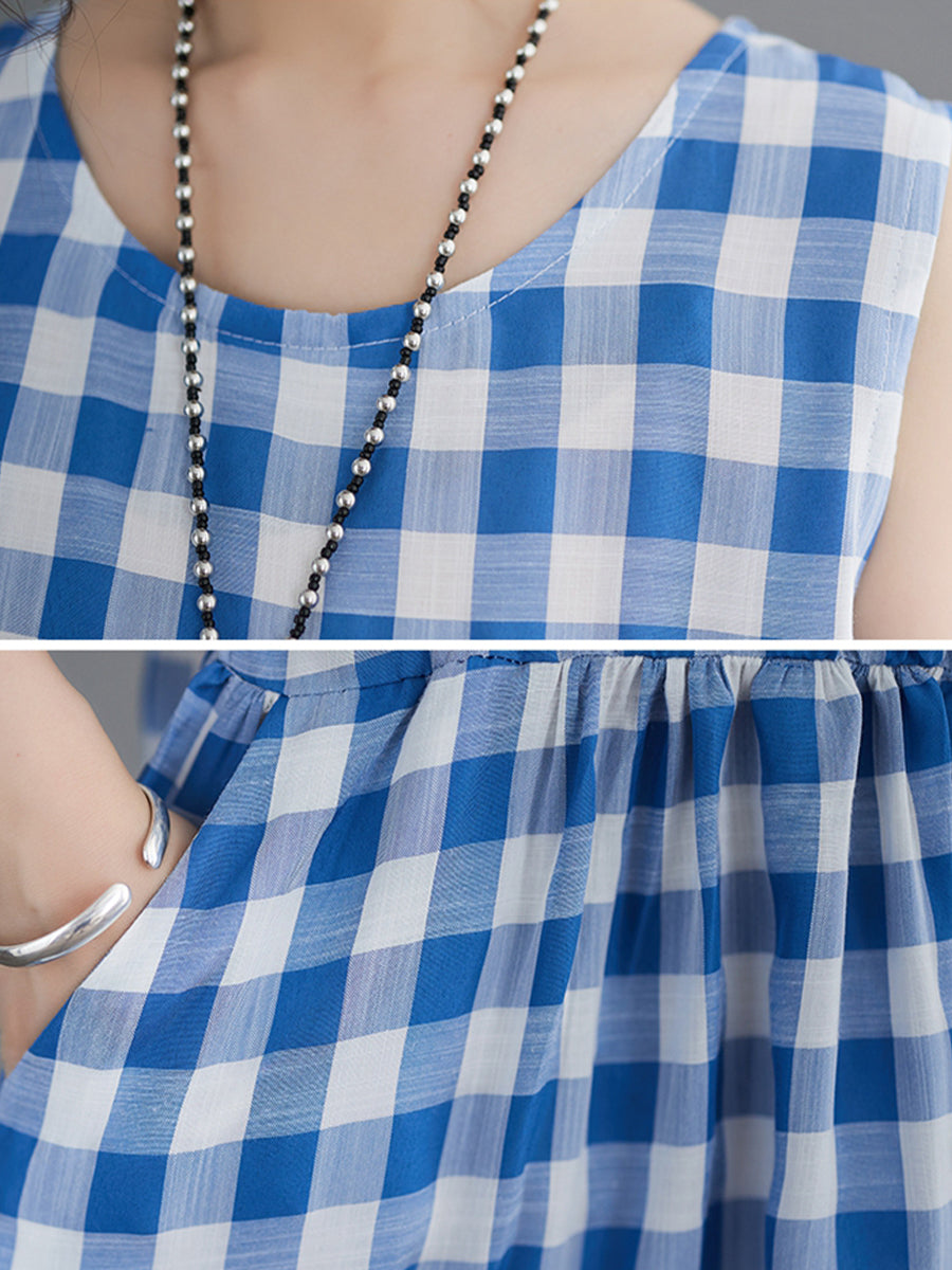 Checkered Tank Top Dress