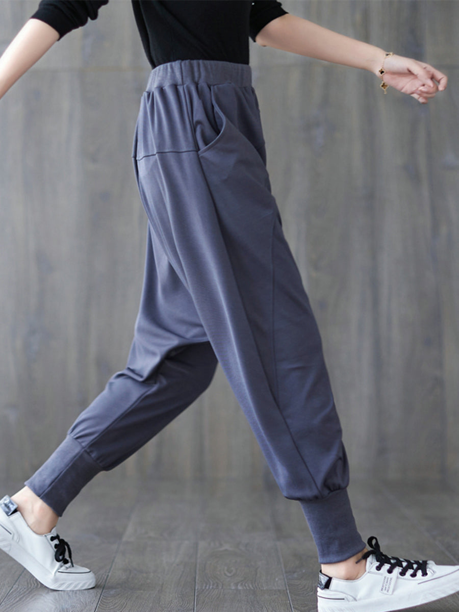 Solid casual oversized pant