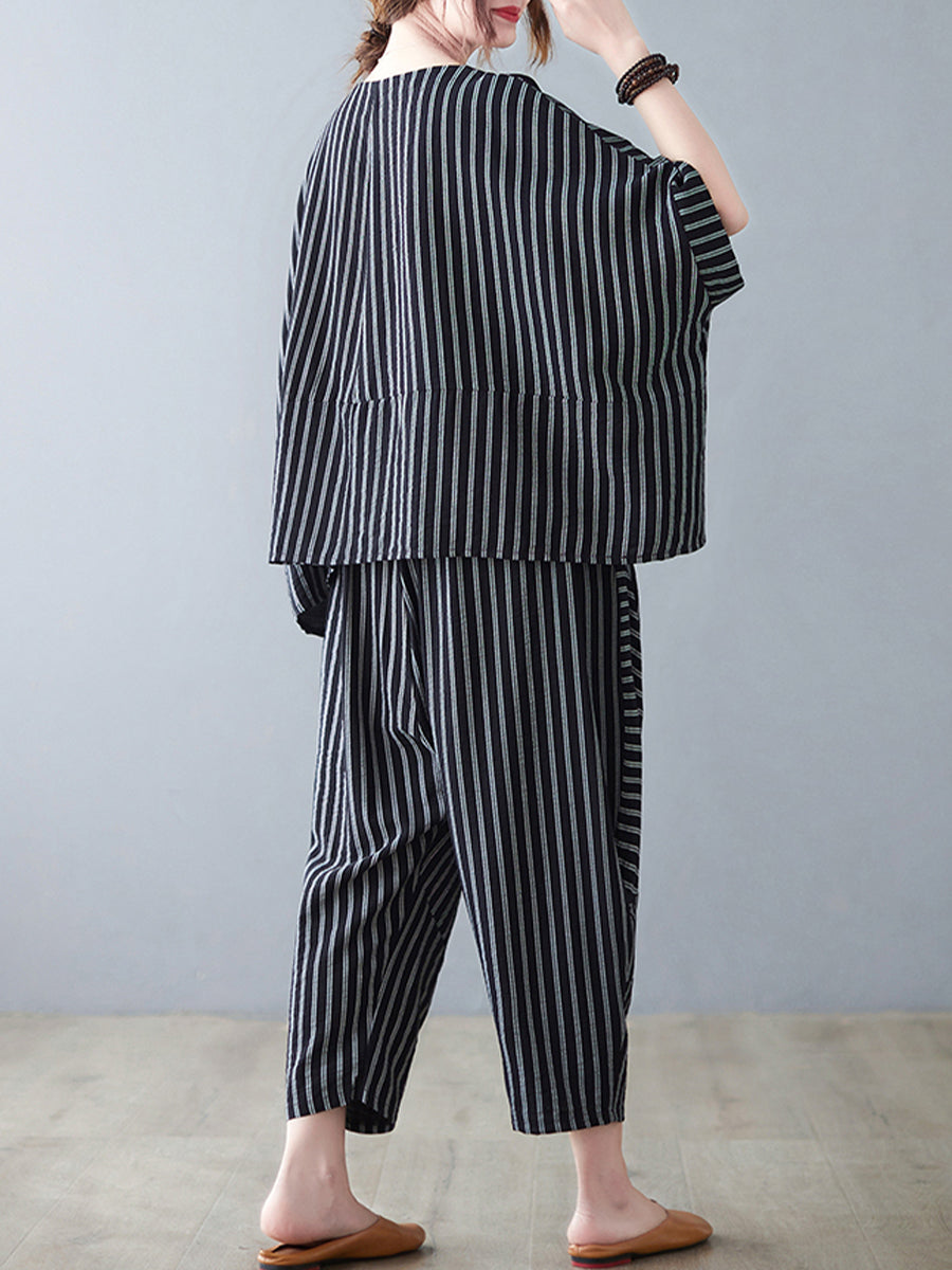 Vertical striped pocket loose set