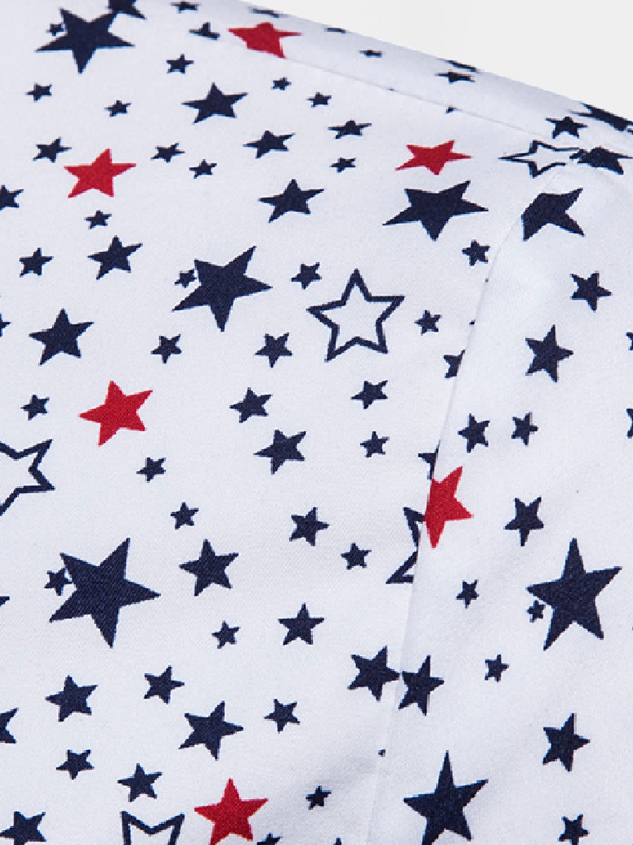 Men's Star print long sleeve shirt