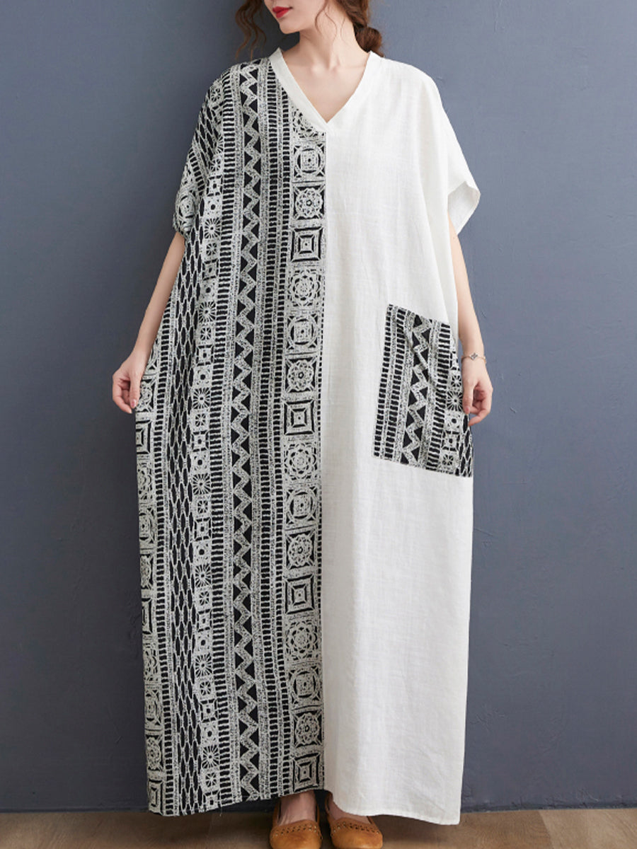 Asymmetric Ethnic Style Dress