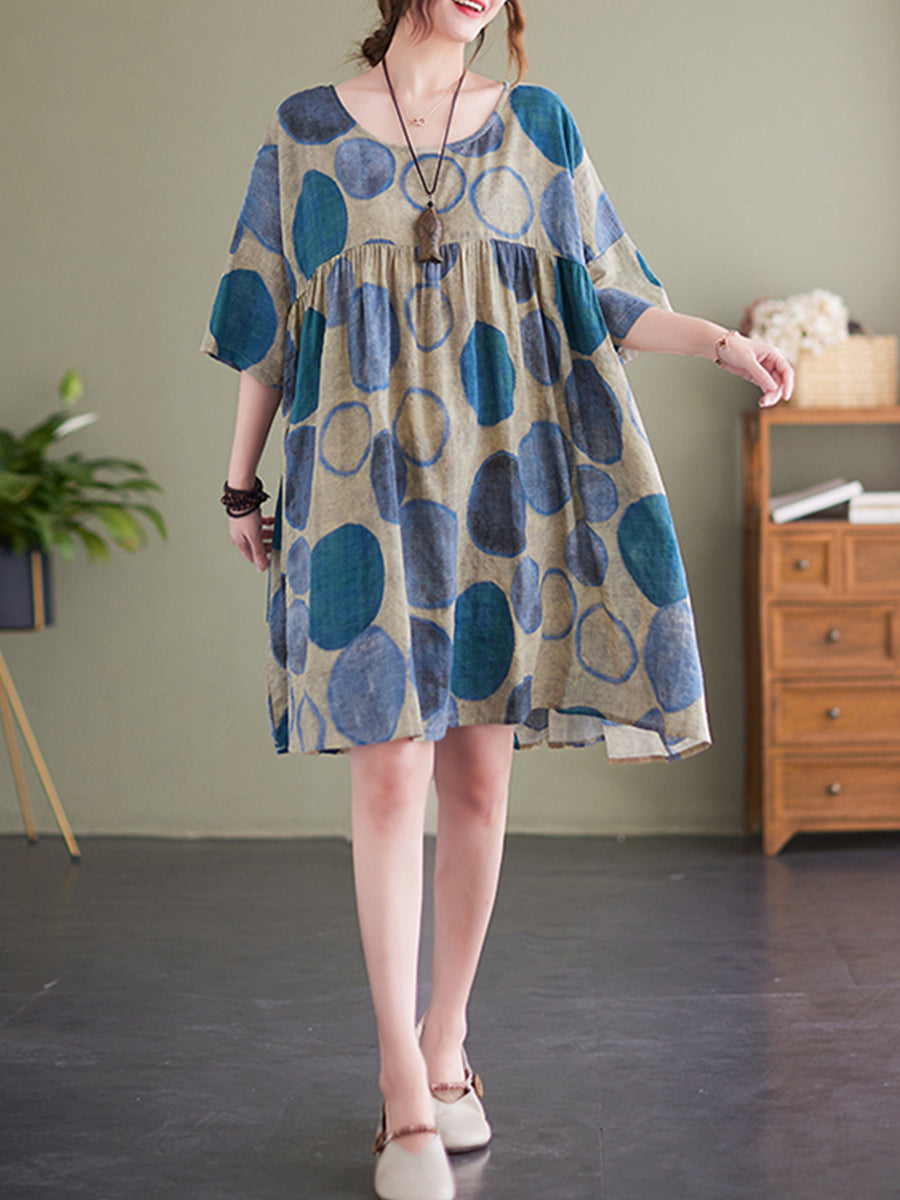 Oversized printed slimming dress