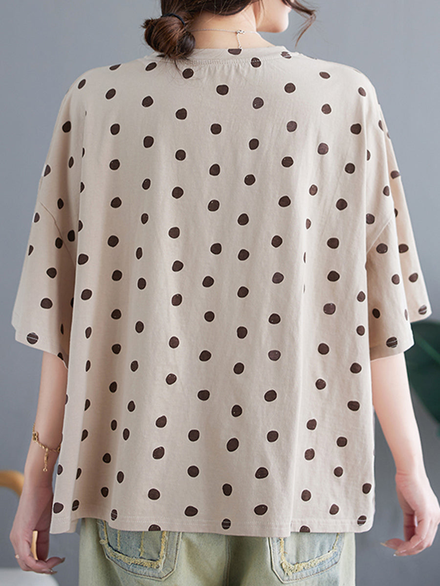 Polka dot oversized shirt