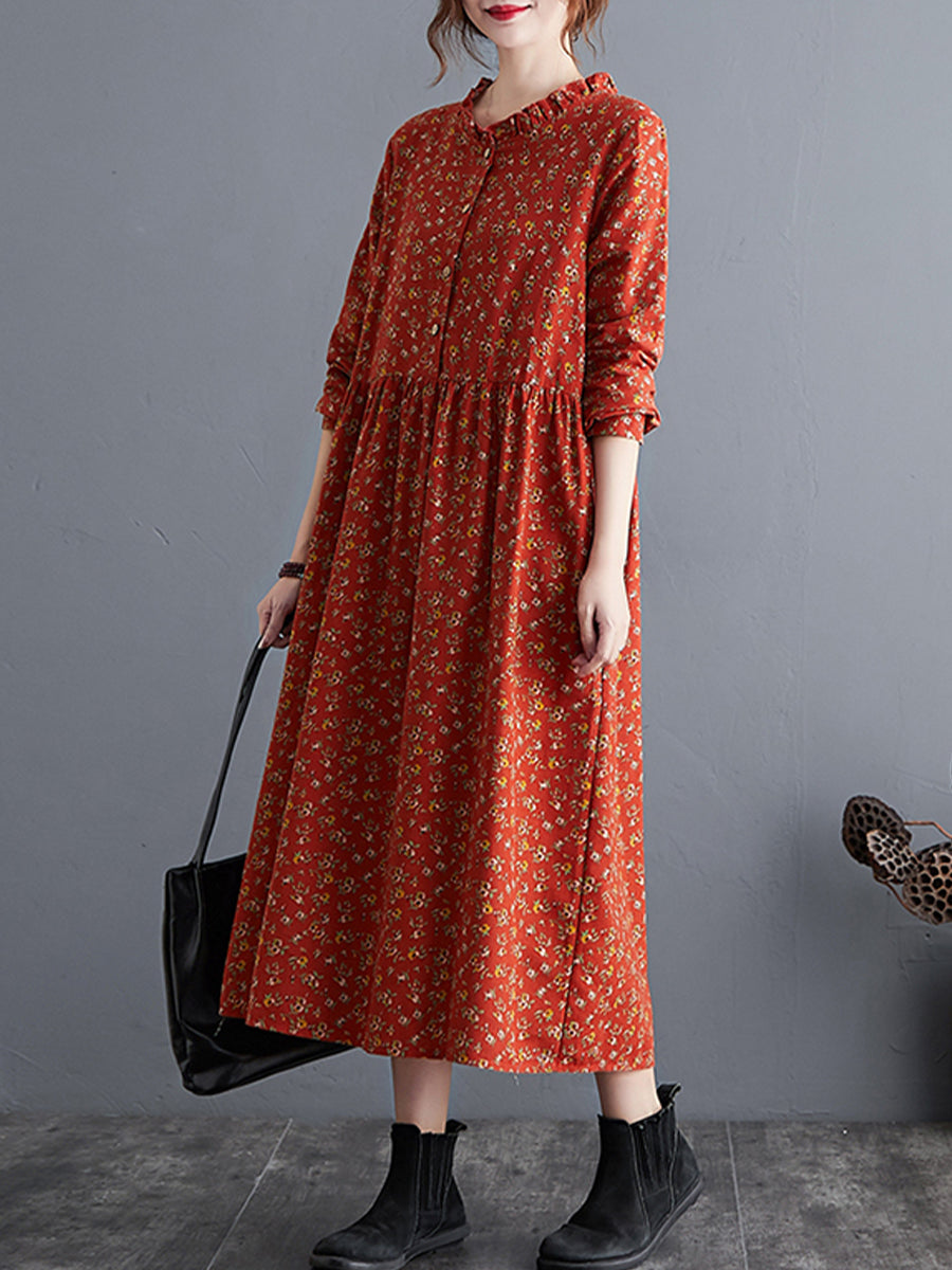 Vintage floral long dress