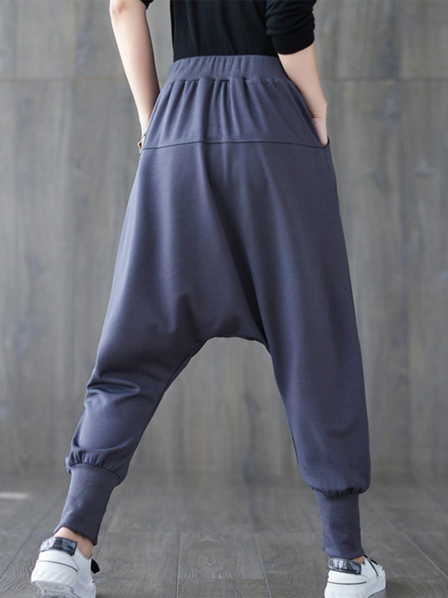 Solid casual oversized pant