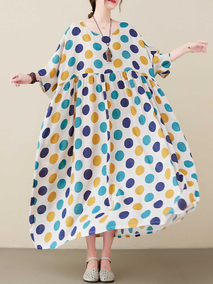 Polka dot short sleeved Dress