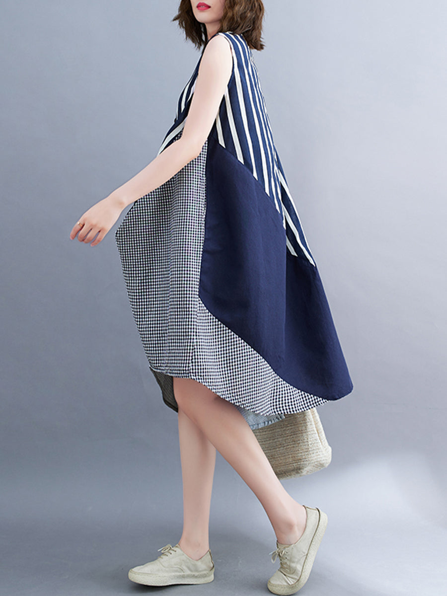 Contrast irregular patchwork dress