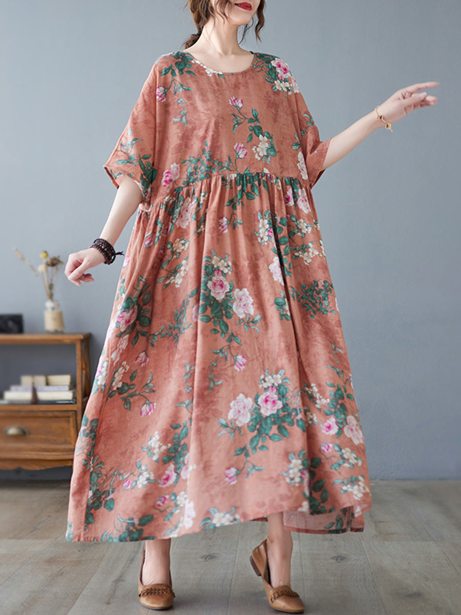 Floral Plus Size Casual Dress