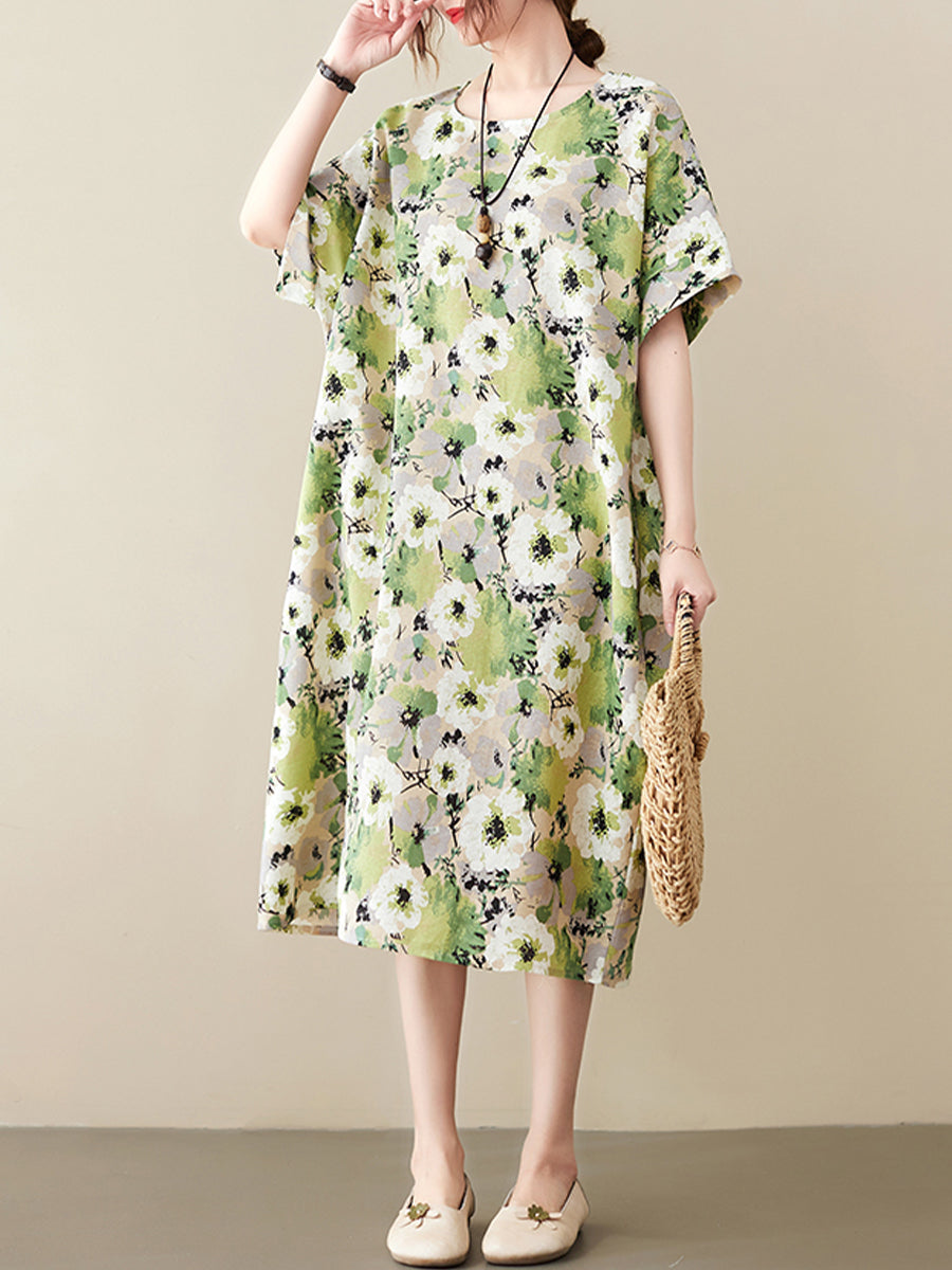 Floral Plus Size Casual Dress