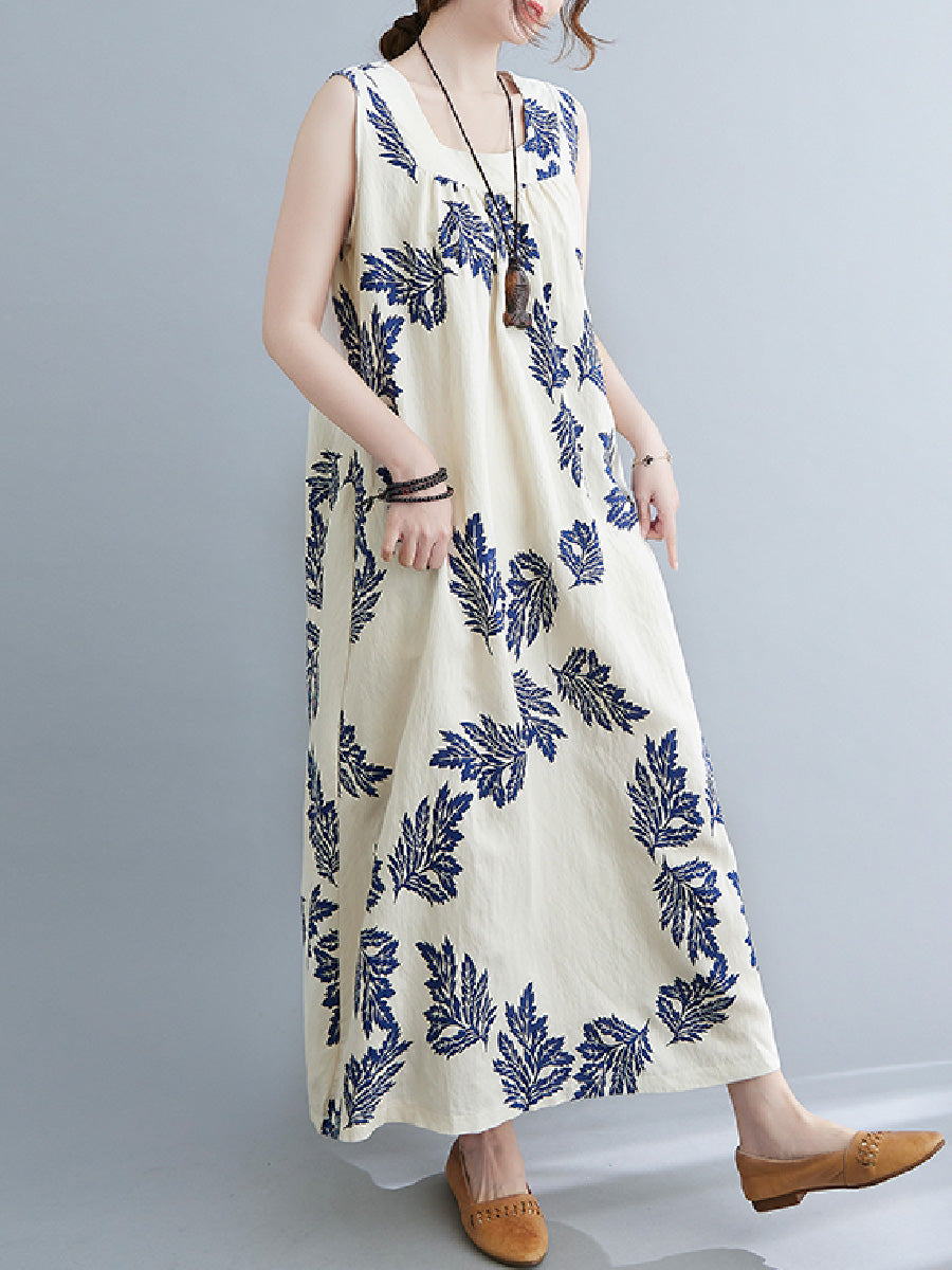 Leaf Casual Print Dress