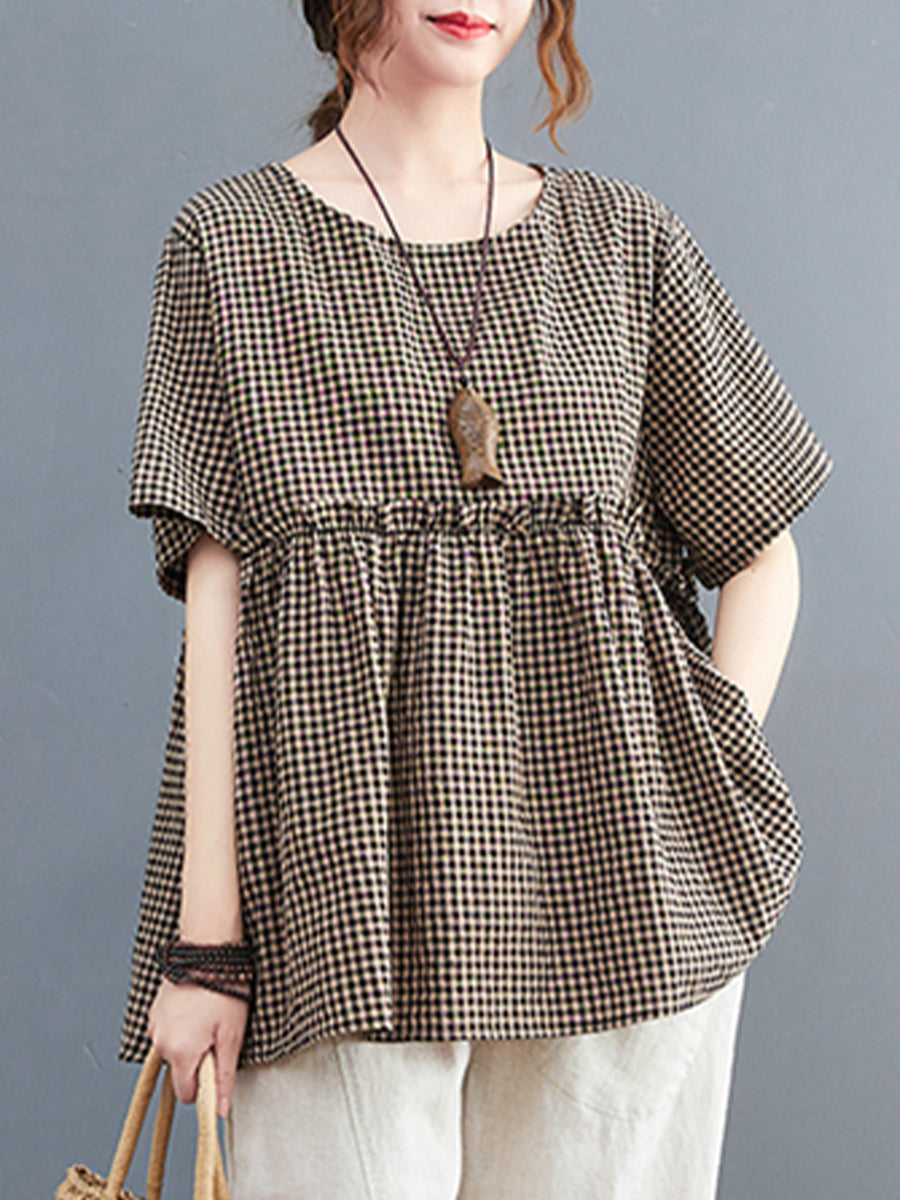 Small plaid oversized shirt