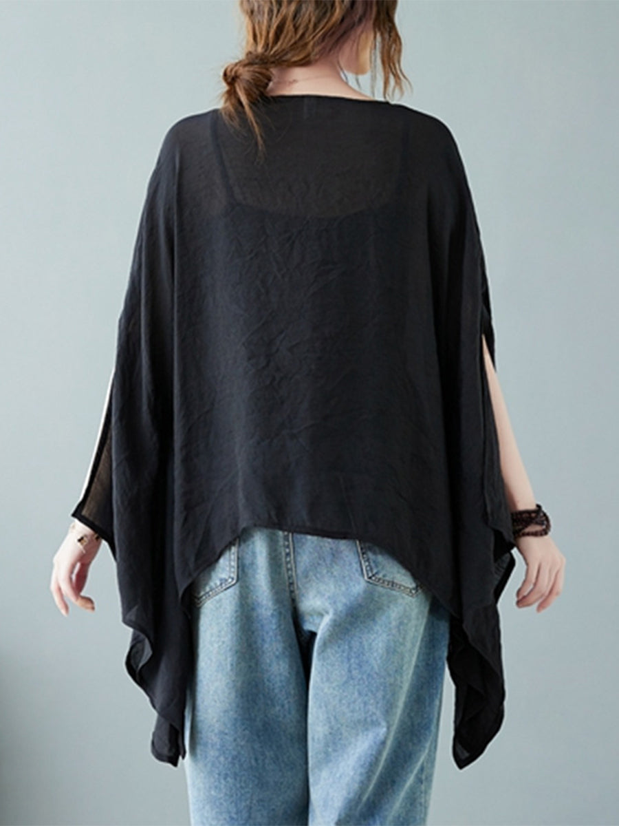 Long sleeved split top