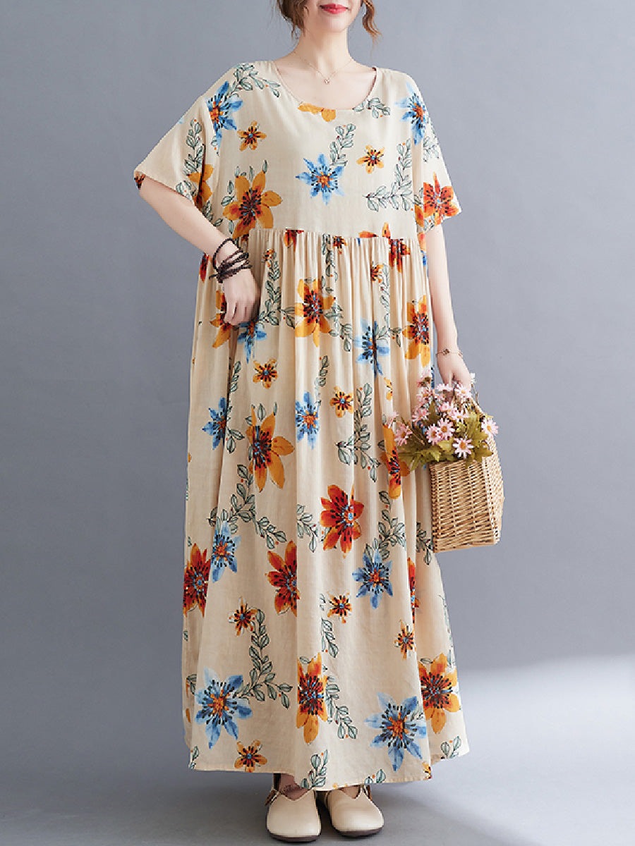 Floral Plus Size Casual Dress