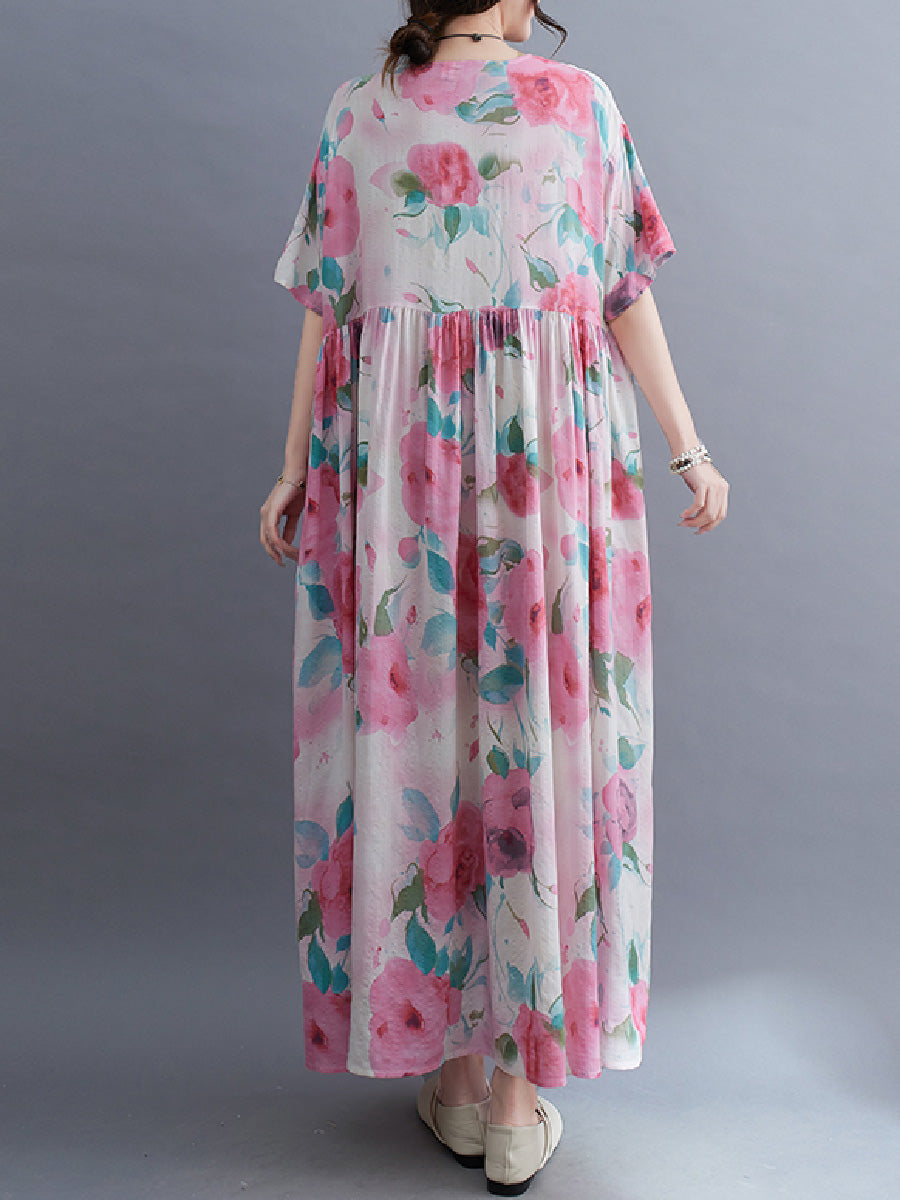 Floral Plus Size Casual Dress