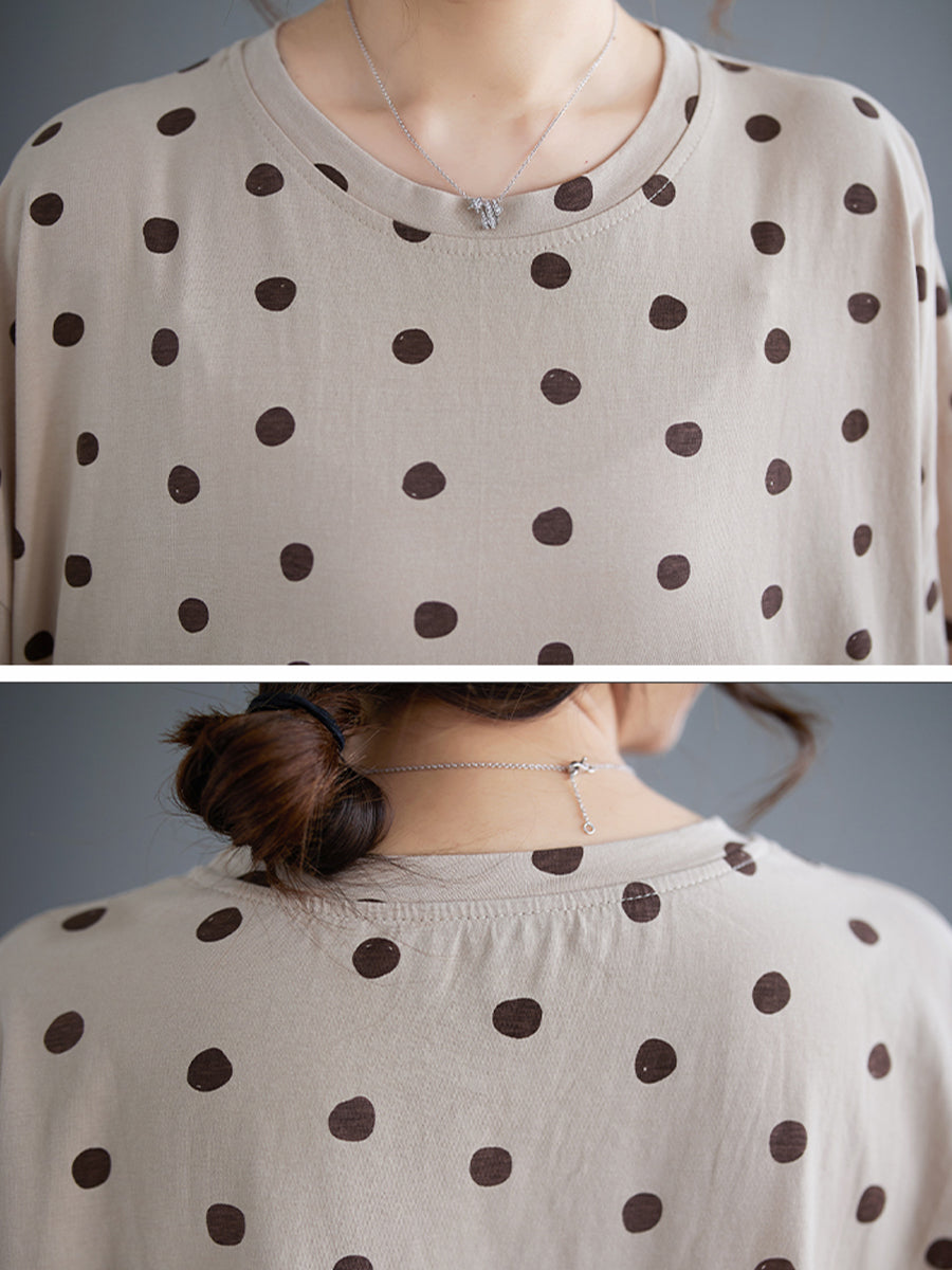 Polka dot oversized shirt