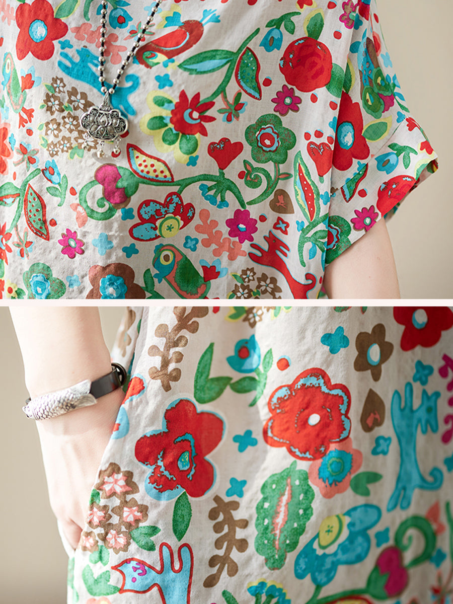 Floral Holiday Casual Dress