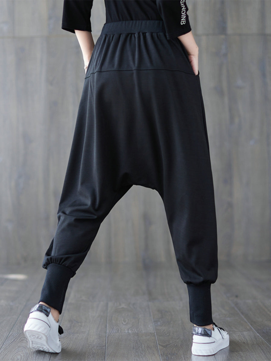 Solid casual oversized pant