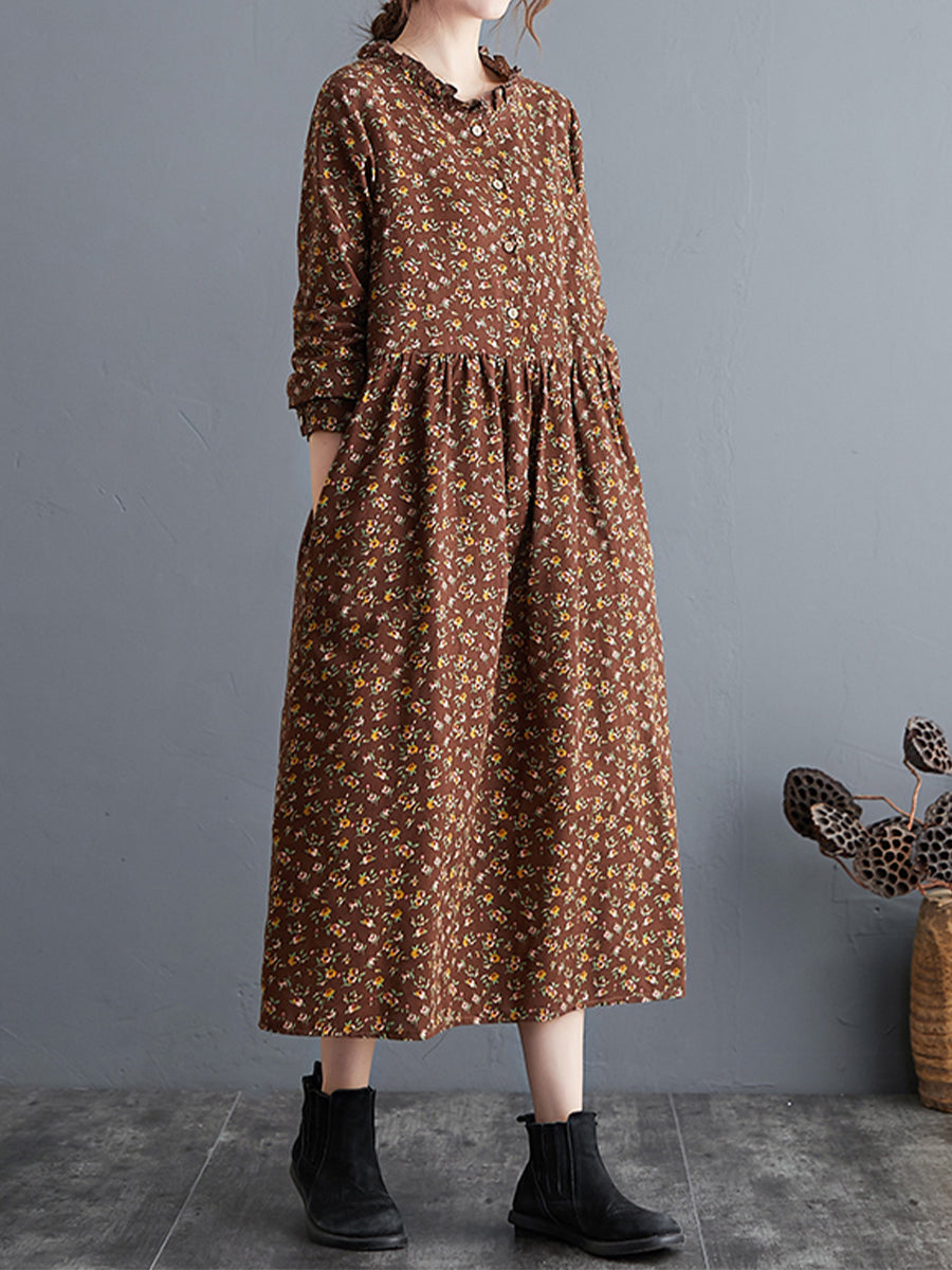 Vintage floral long dress