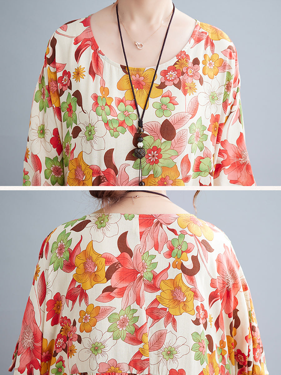 Floral Plus Size Casual Dress