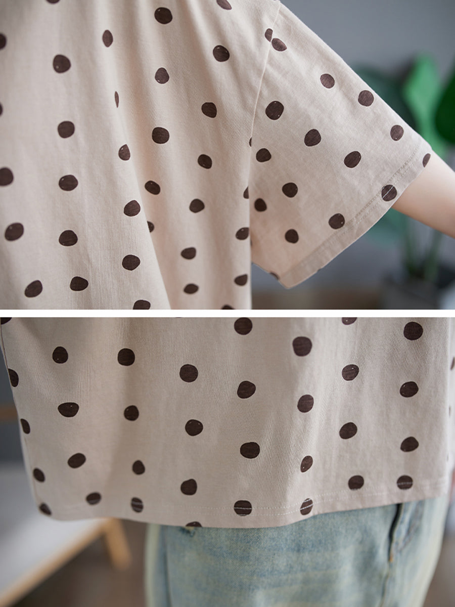 Polka dot oversized shirt