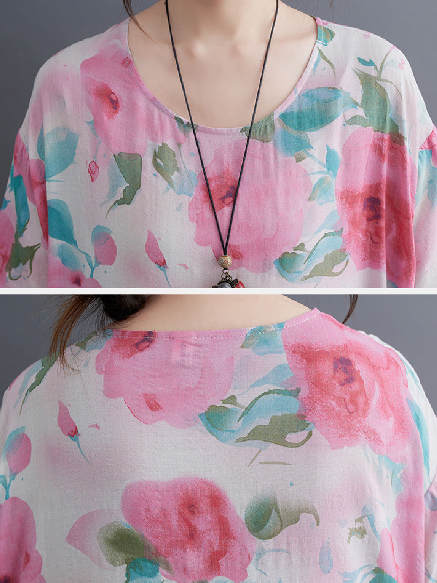 Floral Plus Size Casual Dress