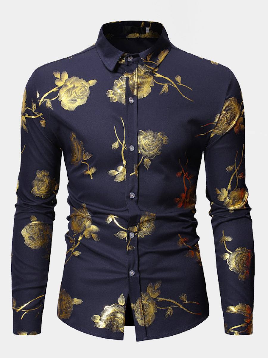 Men's rose gilded long sleeve shirt