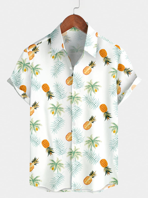 Camicia casual hawaiana a maniche corte da uomo