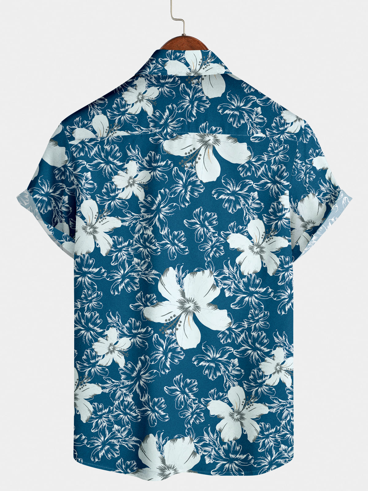 Chemise à manches courtes à imprimé floral pour hommes