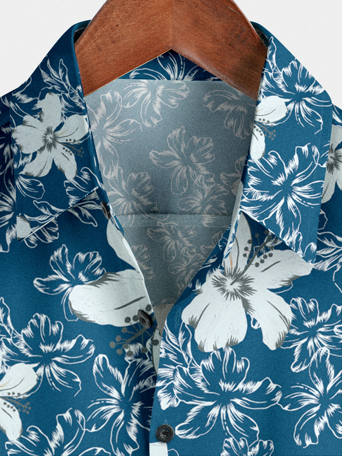 Camicia da uomo a maniche corte con stampa floreale