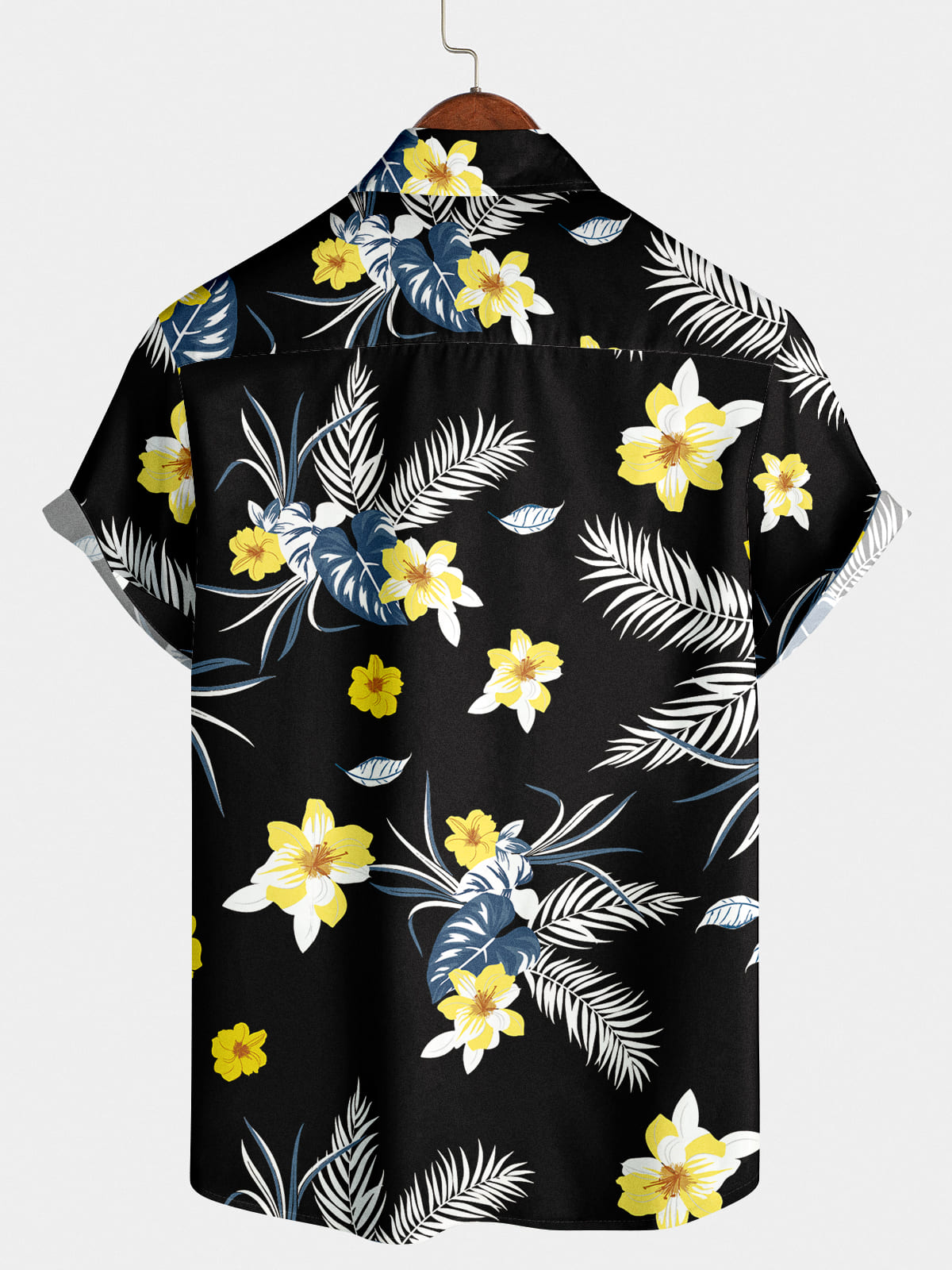 Chemise à manches courtes à imprimé floral pour hommes